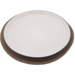 Set de table naturel - Jute et coton 30cm - Bord naturel - Fabriqué en Inde