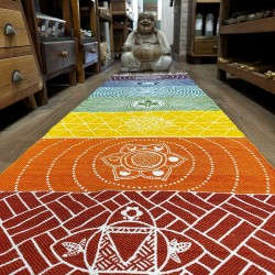 Yogamat van 100% katoen - 60x200cm - 7 Chakra's - Gemaakt in India