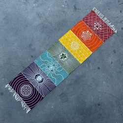 100% Cotton Yoga Mat - 60x200cm - 7 Chakras - Made in India