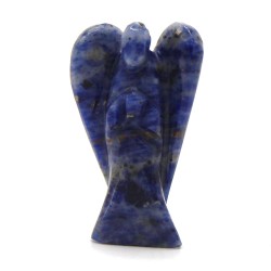 Hand Carved Gemstone Angel - Sodalite - 8cm