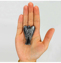 Angel de Piedras Preciosas Tallado a mano - Hematita - 8cm