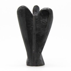 Hand Carved Gemstone Angel - Hematite - 8cm