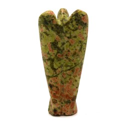 Eskuz landutako harribitxi aingerua - Unakite - 8 cm