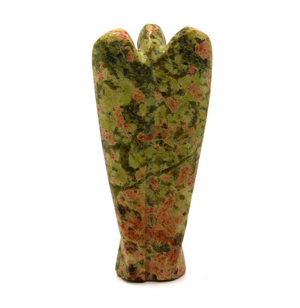 Angel de Piedras Preciosa Tallado a mano - Unakita - 8cm