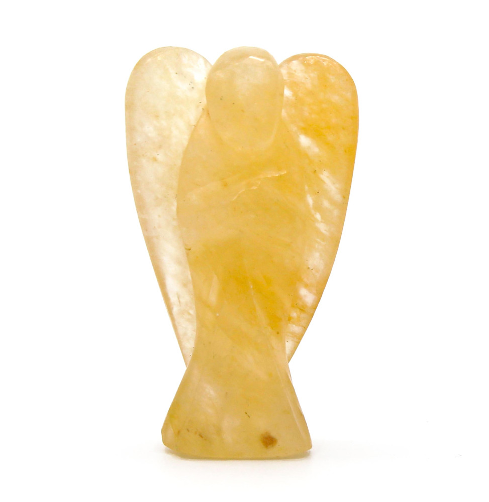Angel de Piedras Preciosa Tallado a mano - Aventurina Amarilla - 8cm