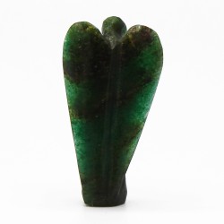 Hand Carved Gemstone Angel - Green Aventurine - 8cm