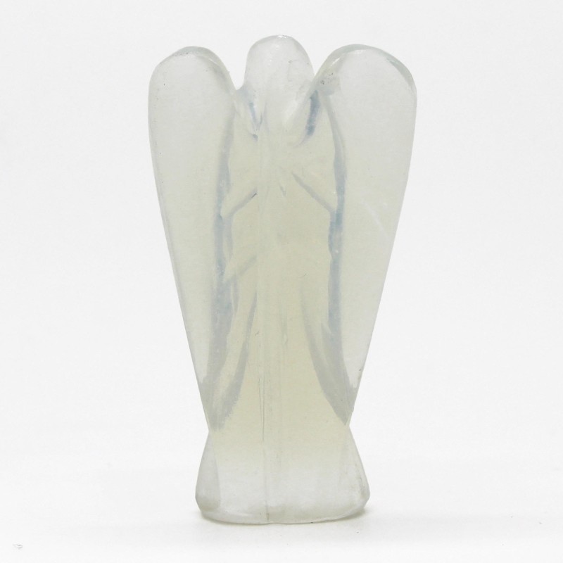 Hand Carved Gemstone Angel - Opalite - 8cm-HAND CARVED GEMSTONE ANGELS-HOSTENATURA