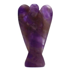 Hand Carved Gemstone Angel - Amethyst - 8cm