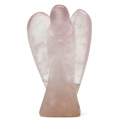 Ange pierre précieuse sculpté à la main - Quartz rose - 8cm