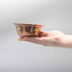 Copper Ritual Bowl with Tree of Life 12x5cm