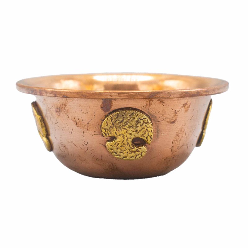 Copper Ritual Bowl with Tree of Life 12x5cm-CAULDRONS AND BOWLS FOR RITUALS-HOSTENATURA