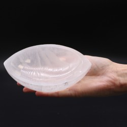 Selenite eye-shaped bowl - 15cm