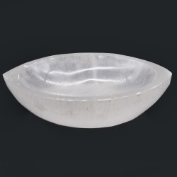 Selenite eye-shaped bowl - 15cm