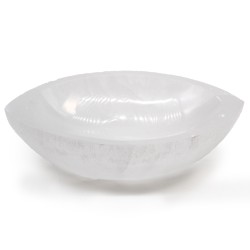 Selenite eye-shaped bowl - 15cm