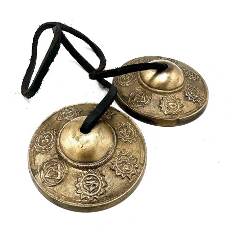 Tingsha Tibetana - Siete Charkra - aprox 7cm