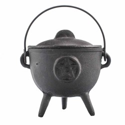 Cast iron cauldron with Pentagram 11x13cm