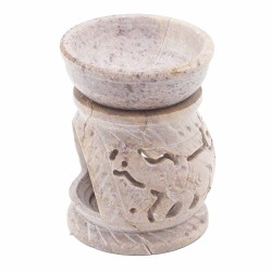 Small Soapstone Oil Burner 8 cm - Elephant