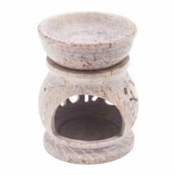 Small Soapstone Oil Burner 8 cm - Elephant