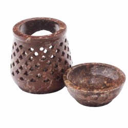 Small Soapstone Oil Burner 8 cm - Classic