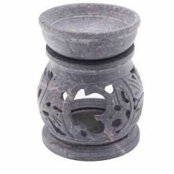 Small soapstone oil burner 8cm - Om