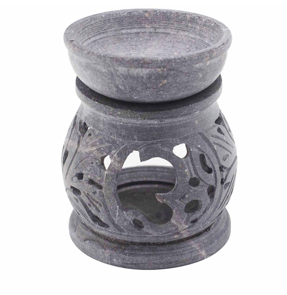 Quemador de aceite pequeño de Esteatita 8cm - Om-SOAPSTONE OIL BURNERS-HOSTENATURA