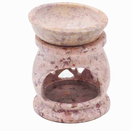 Quemador de Aceite Pequeño de Esteatita 8 cm - Pentagrama de Tres Lunas