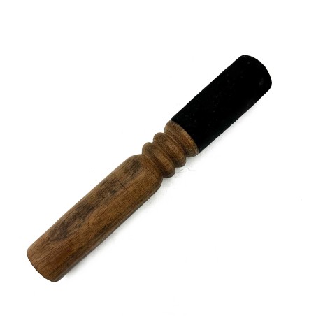 Set de regalo de cuenco tibetano hecho y grabado a mano - 14 cm - Flor de Loto
