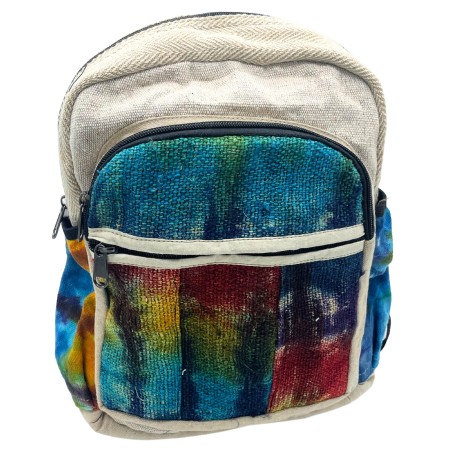 Mochila Mediana de Cáñamo Tiedye Sin Estampado
