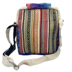 Bolsa de cânhamo Tiedye - 2 zíperes e aba