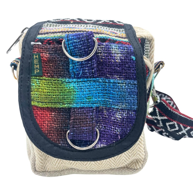 Bolsa mensageiro de cânhamo Tiedye-SACOS MOCHILAS CHAPÉUS CÂNHAMO-HOSTENATURA