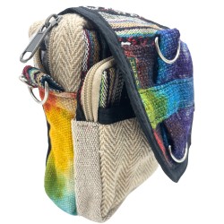 Sac messager en chanvre Tiedye