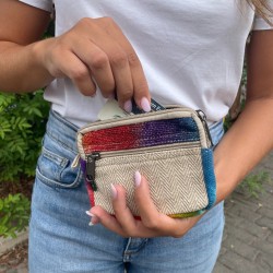 Bolsa quadrada de cânhamo Tiedye