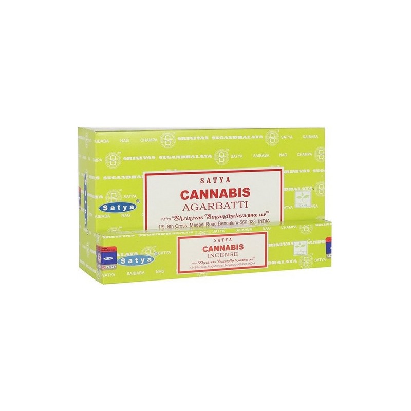 Encens Cannabis Satya 20gr.-ENCENS SATYA STICKS-HOSTENATURA