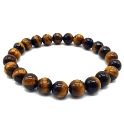 Tiger's Eye Bracelet pearls 8mm - Evil Eye