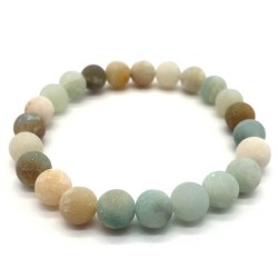 Bracelet multi-perles en amazonite avec perles de 8 mm