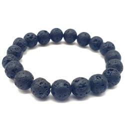 Lava Stone Bracelet - 10mm Pearls