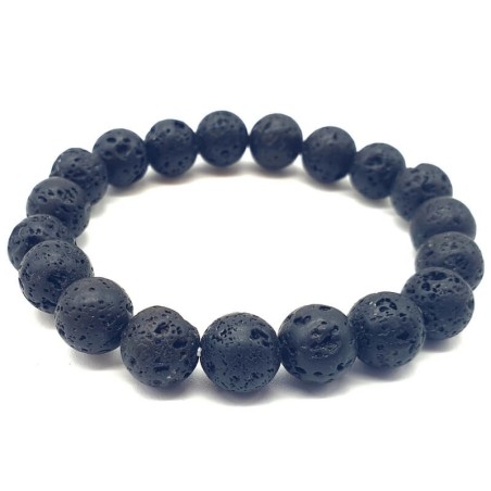 Pulsera de Piedra de Lava - Perlas de 10mm