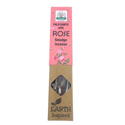 Naturlig Palo Santo och Rose Rökelse NAMASTE INDIA Jordinspirerad - 25gr Låda med Ekologisk Rökelse