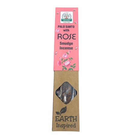 Inciens Natural de Palo Santo i Rosa NAMASTE INDIA Earth Inspired - Cajita de 25gr d'Inciens Orgànic