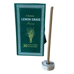 Himalayan Sughandit Dhoop Incense Kit - Lemongrass - Calms the mind - 100% Natural - 30 incense sticks