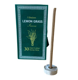 Kit Incienso Sughandit Dhoop del Himalaya - Lemongrass - Calma la mente - 100% Natural - 30 barritas de incienso