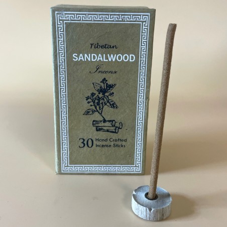 Kit Incienso Sughandit Dhoop del Himalaya - Sándalo - Purifica el aire y el espíritu - 100% Natural - 30 barritas de incienso