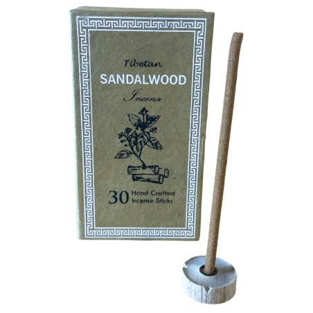 Kit Incienso Sughandit Dhoop del Himalaya - Sándalo - Purifica el aire y el espíritu - 100% Natural - 30 barritas de incienso