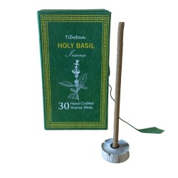 Himalayan Sughandit Dhoop Räucherstäbchen Set - Holi Basilikum - Beruhigt und beruhigt - 100% natürlich - 30 Räucherstäbchen