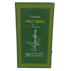 Himalayan Sughandit Dhoop Wierookset - Basil Holi - Kalmeert en kalmeert - 100% natuurlijk - 30 wierookstokjes