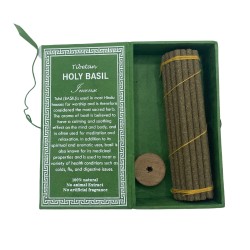 Himalayan Sughandit Dhoop Incense Kit - Basil Holi - Uspokaja i uspokaja - 100% Natural - 30 kadzidełek