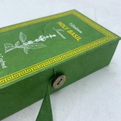 Himalayan Sughandit Dhoop Incense Kit - Basil Holi - Uspokaja i uspokaja - 100% Natural - 30 kadzidełek