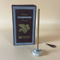 Kit de incienso Himalayan Sughandit Dhoop - Madeira de cedro - Purifica o aire e calma o espírito - 100% natural - 30 varas