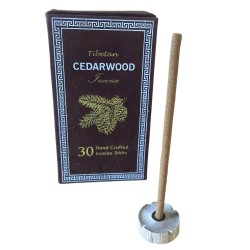 Himalayan Sughandit Dhoop Incense Kit - Cedar Wood - Purifies the air and calms the spirit - 100% Natural - 30 bars