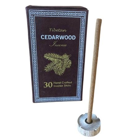 Kit Incienso Sughandit Dhoop del Himalaya - Madera de Cedro - Purifica el aire y calma el espíritu - 100% Natural - 30 barritas